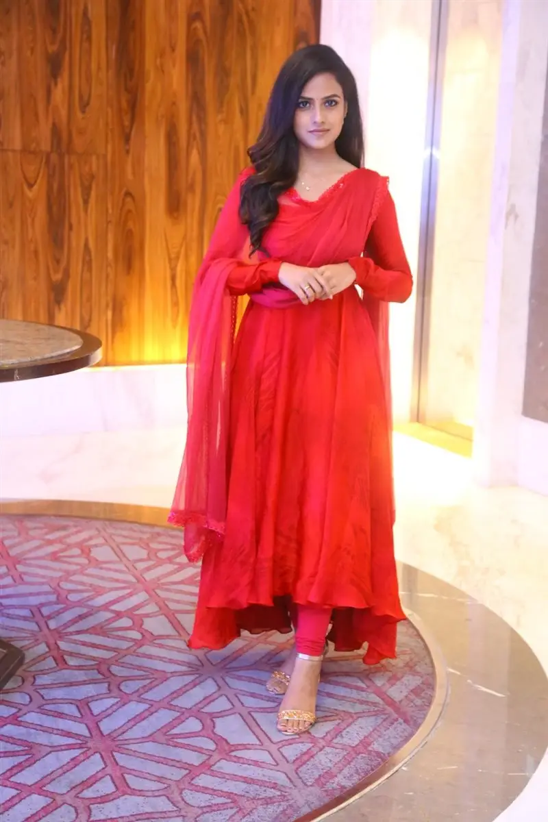 Telugu Actress Vaishnavi Chaitanya in Red Dress
